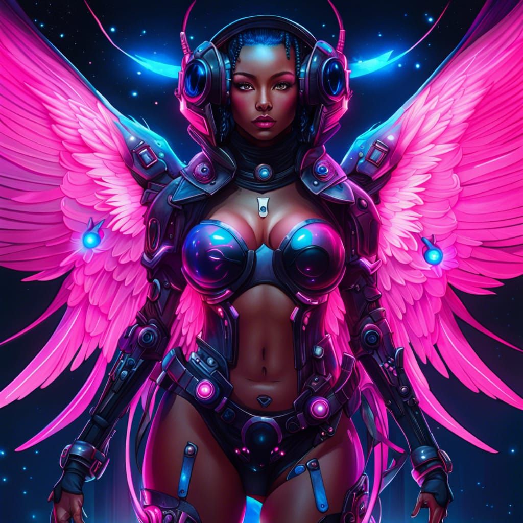 Cyberpunk angel