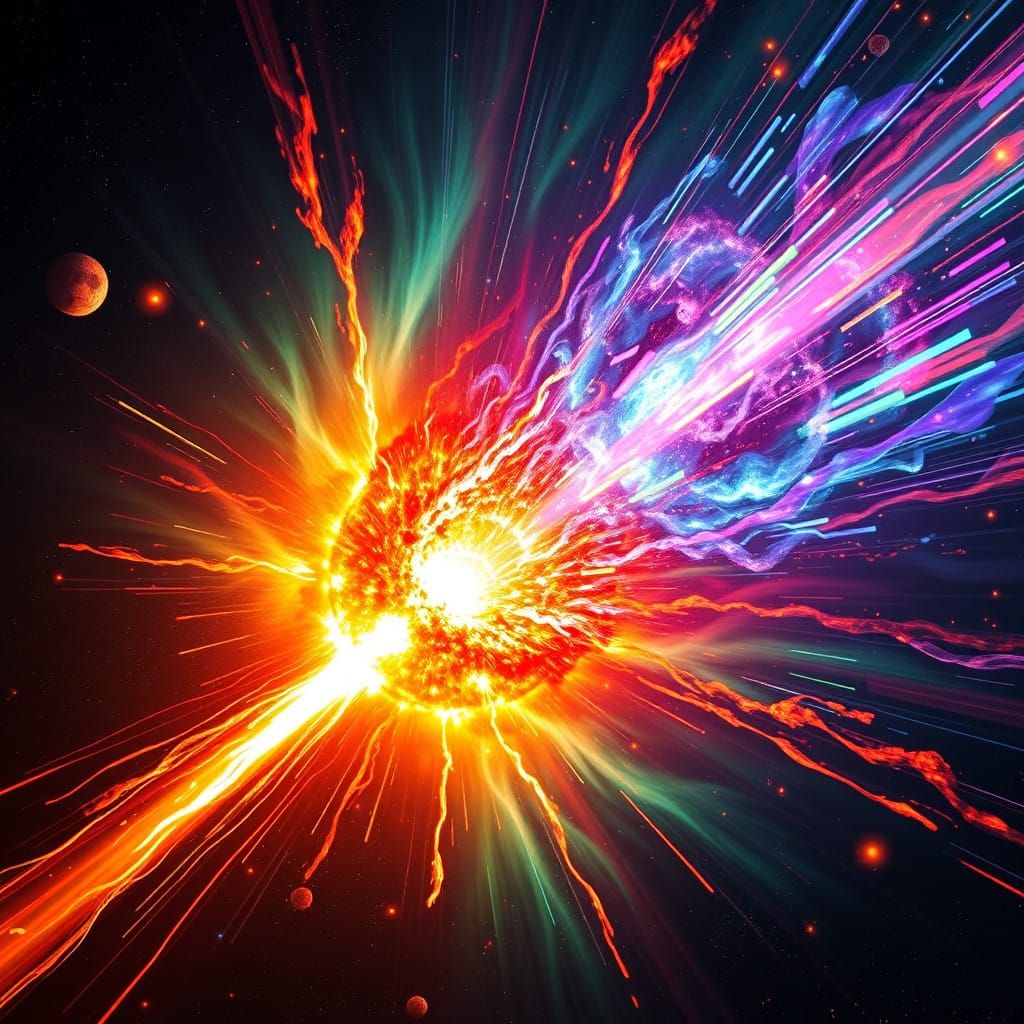 Cosmic Supernova Unfolds in Vibrant Colors