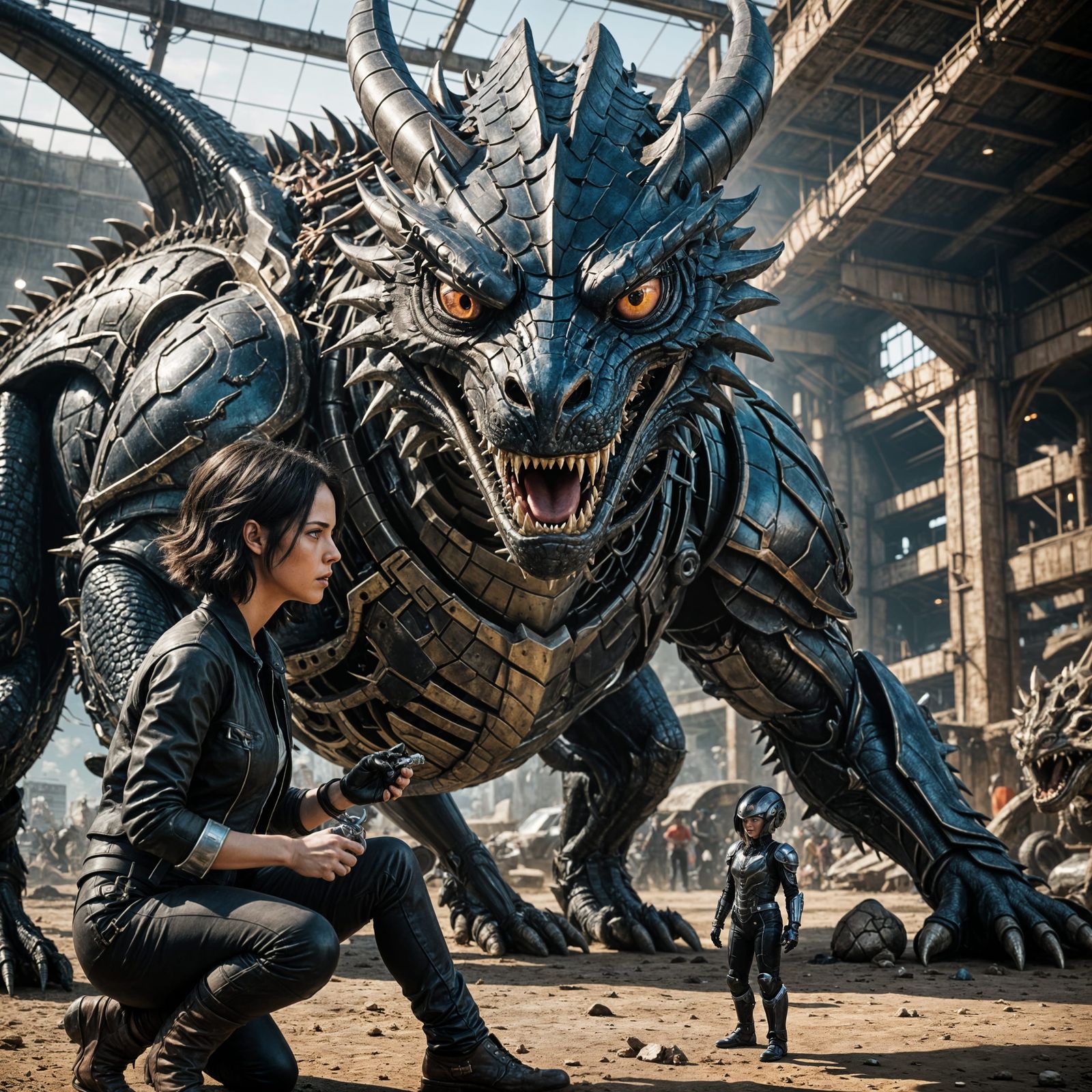 Alita Battles a Majestic Motorball Dragon