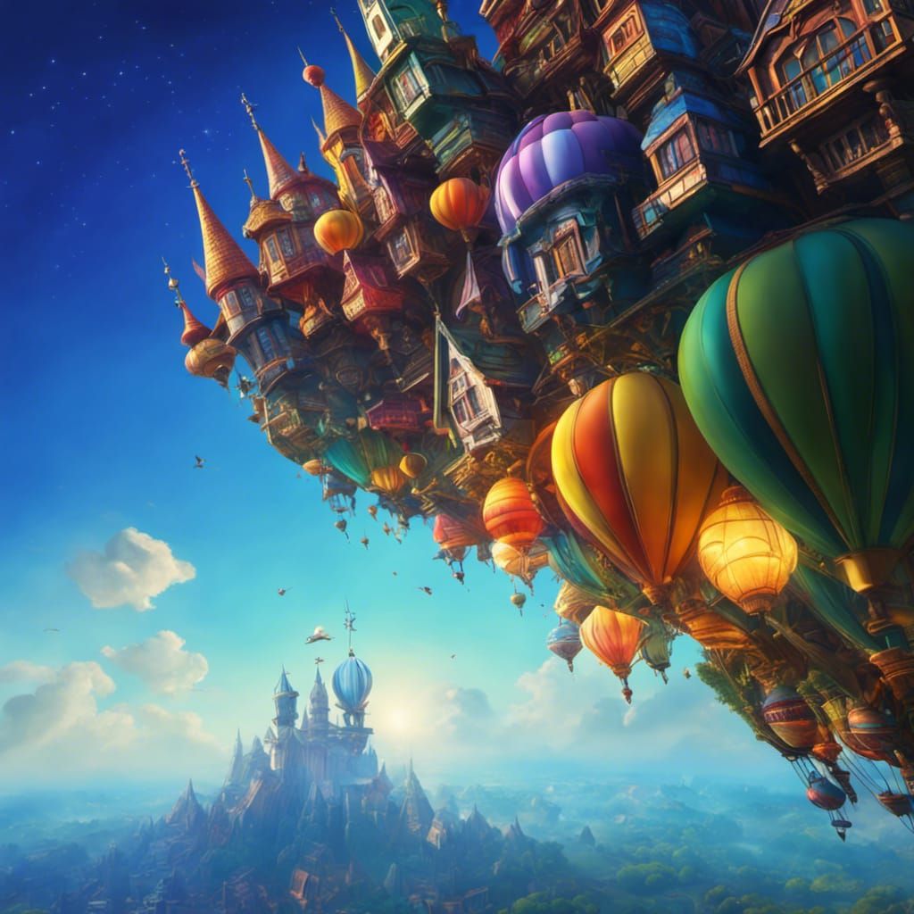 Magical Dream Towns Suspended Above the World