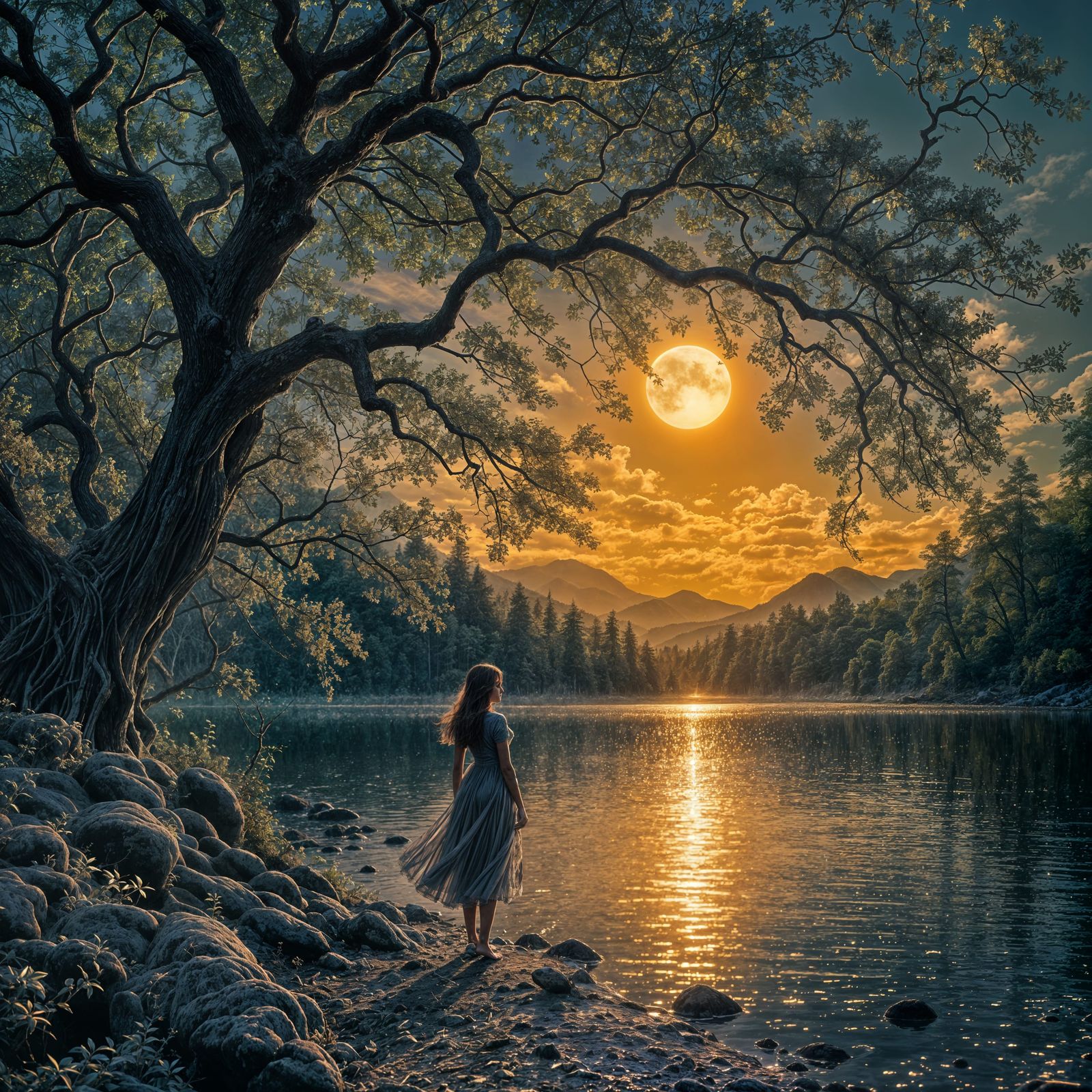 Ethereal Romance Under Starlight