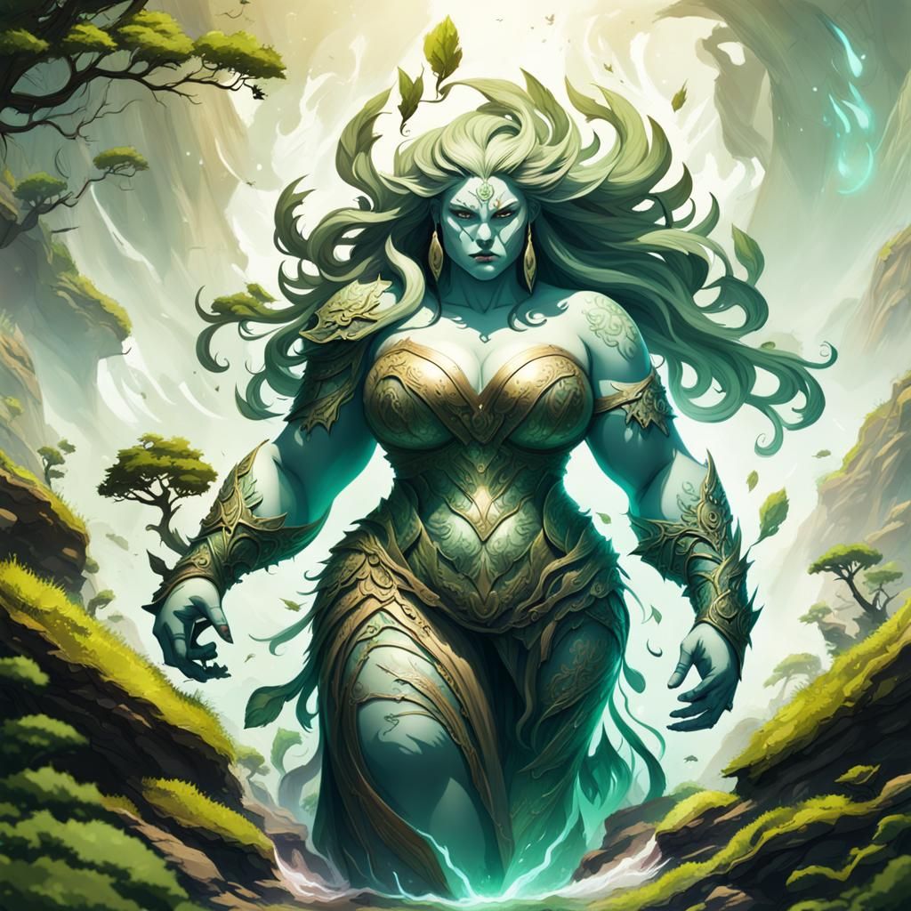 Mystical Earth Elemental Woman of Power