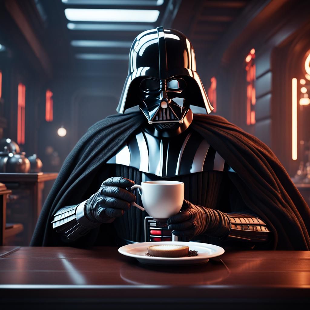 Darth Vader's Coffee Break: Detailed Matte Painting