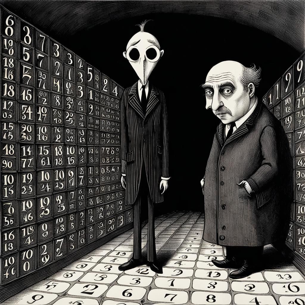 Gothic Illustration of Math Difficulties