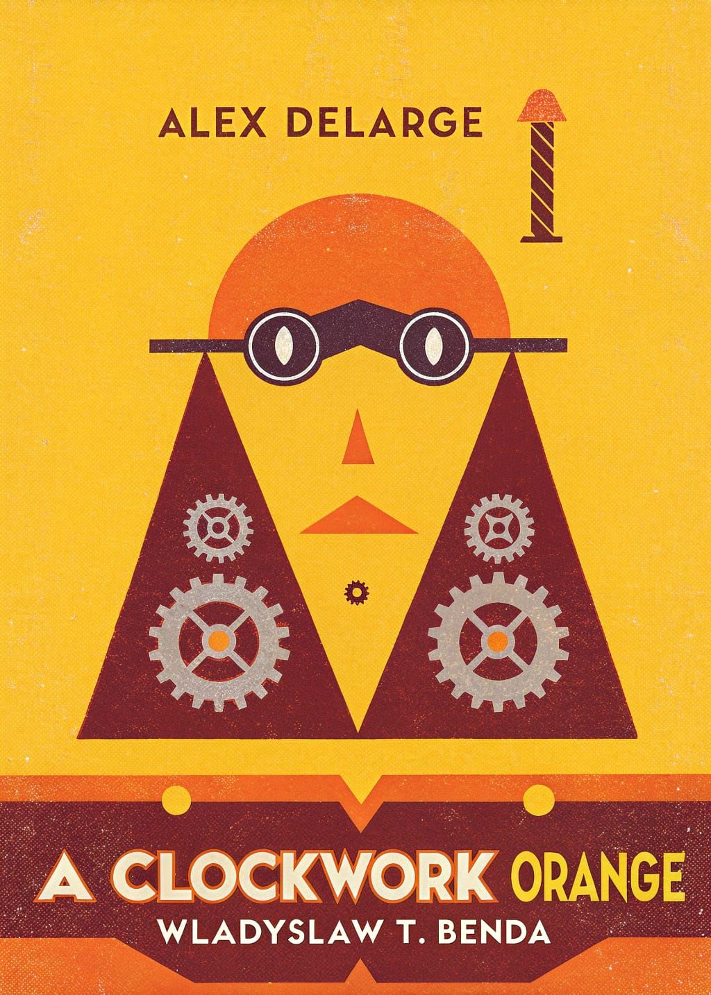 Art Deco A Clockwork Orange Poster with Alex DeLarge