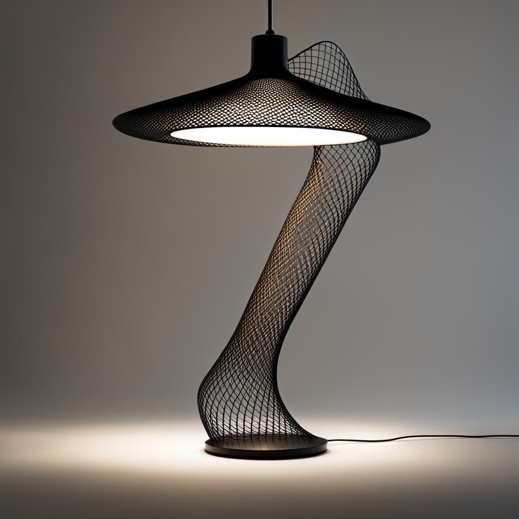 Sinister Fishnet Leg Lamp in Detailed Style