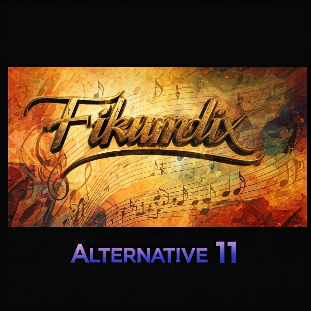 Vibrant Abstract Music Art in Distressed Metallic Gold