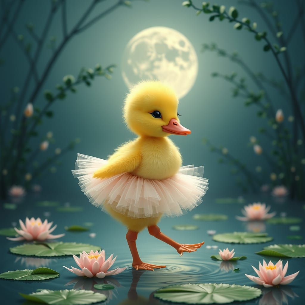 Duckling's Ballet Dream in Audrey Kawasaki Style