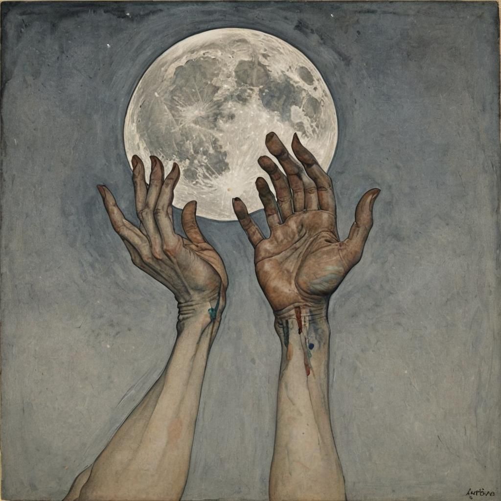Ethereal Moonlit Ritual with Bony Hands