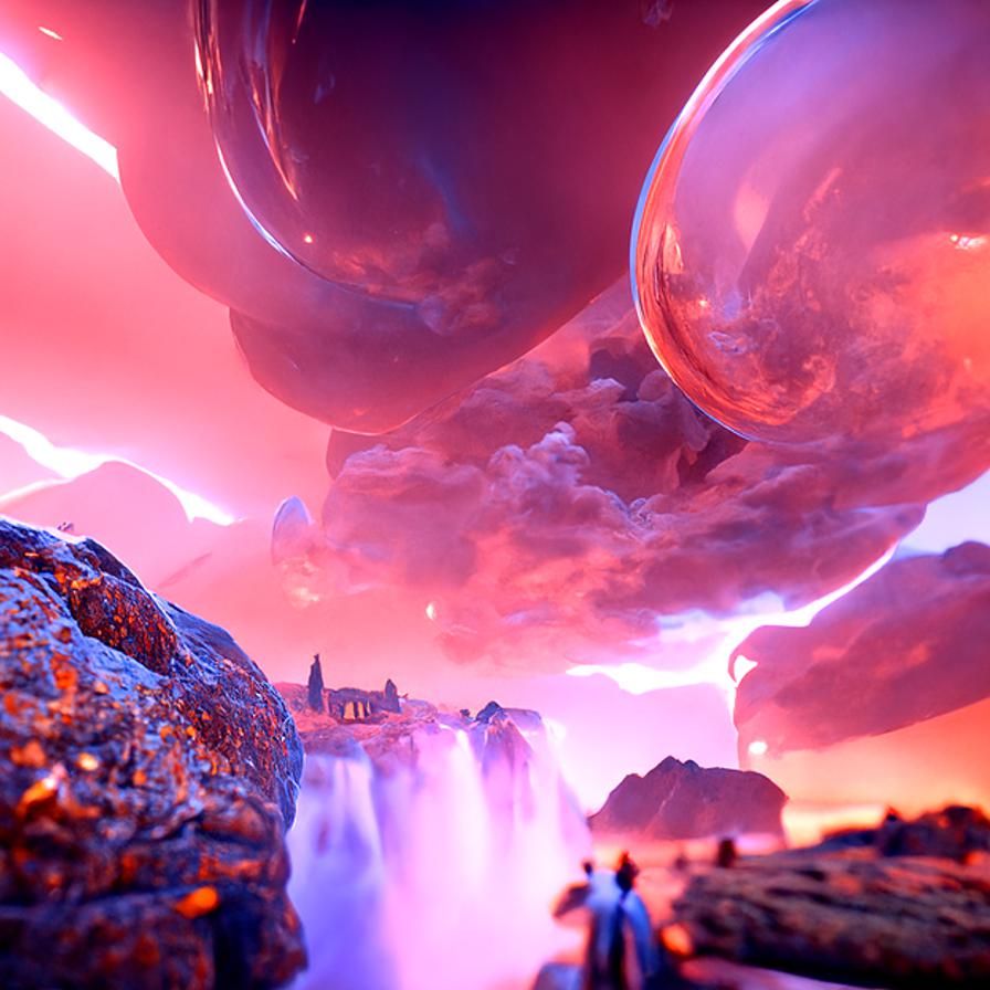 Mysterious Landscape with Deep Colors