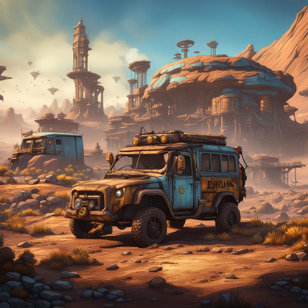 Borderlands-Style Fantasy Concept Art in 8K