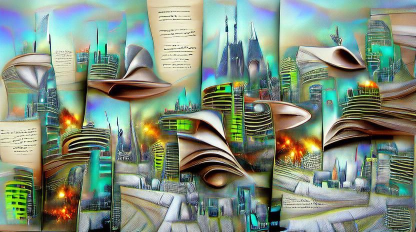 Kinetic Cityscape: Transforming Architecture in Sci-Fi Style