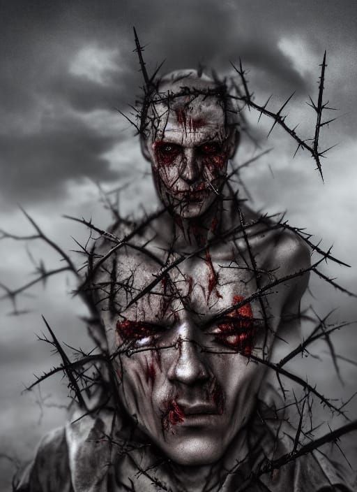 Bleak Portrait of Suffering Man in Unreal Engine 5