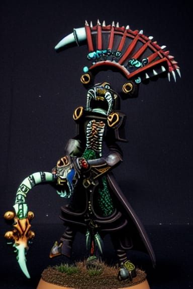 Necron Overlord with Cobra Headdress