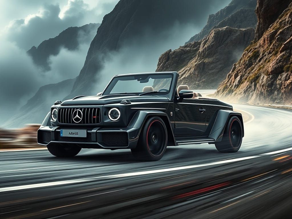 Sleek Supercar Speeds Through Dramatic Mountain Pass