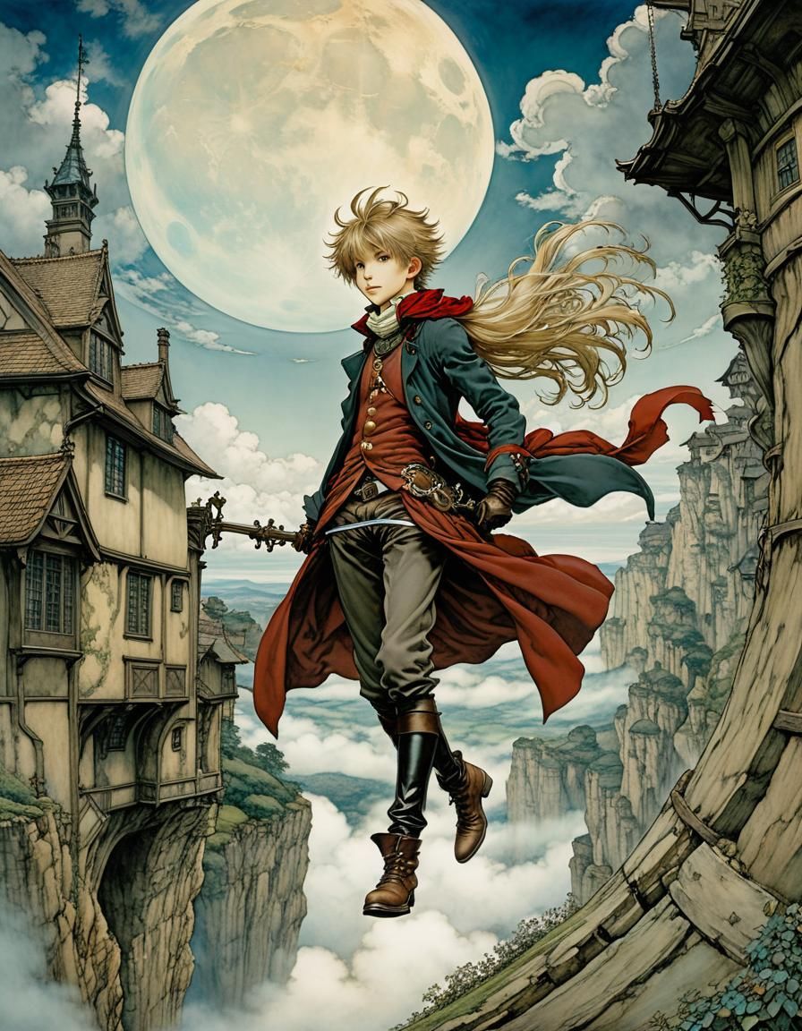 Gravity-Defying Anime Art Inspired by Rackham
