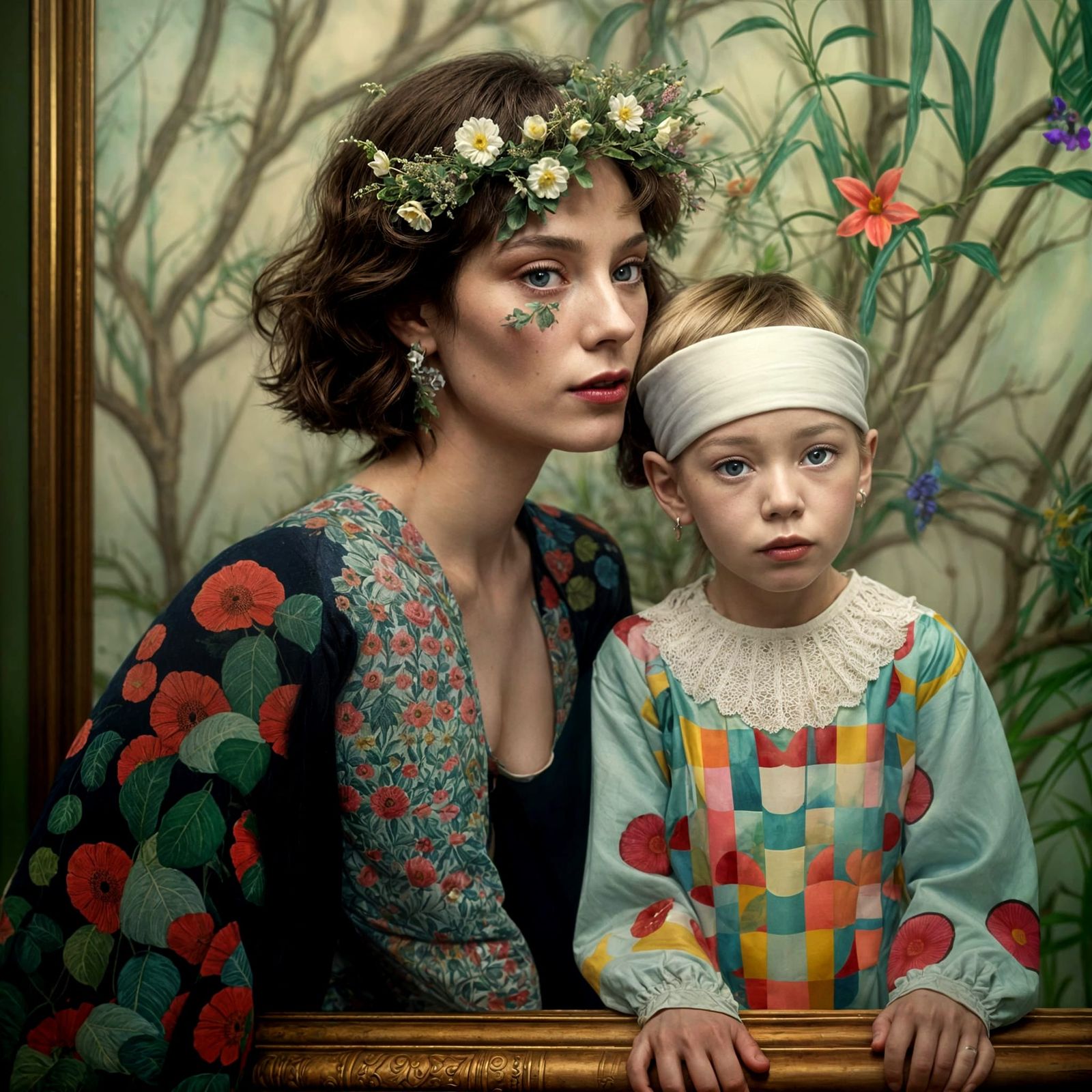 Polychromatic Garden Party: Detailed Hyperrealistic Photogra...