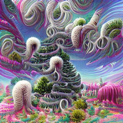 Extravagant Alien World with Wavy Formations