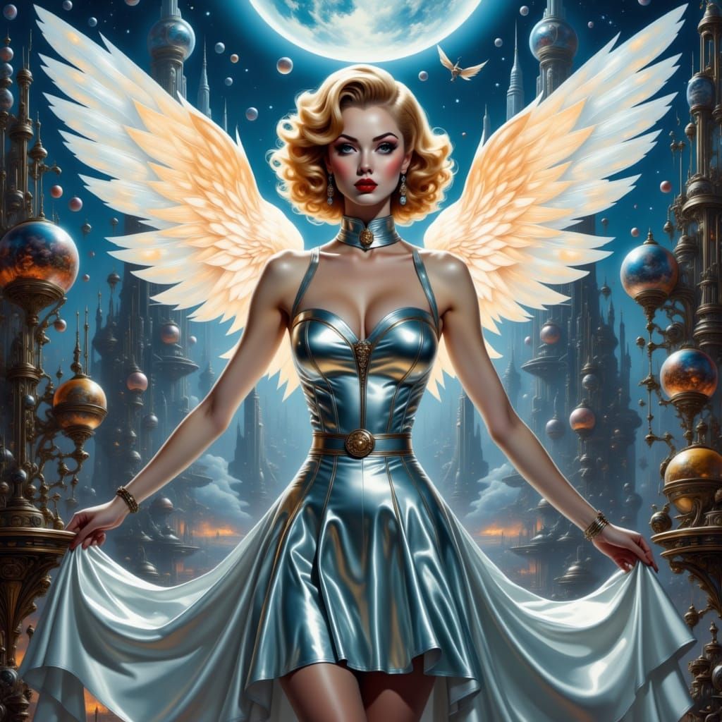 Opalescent Wings in Gothic Splendor