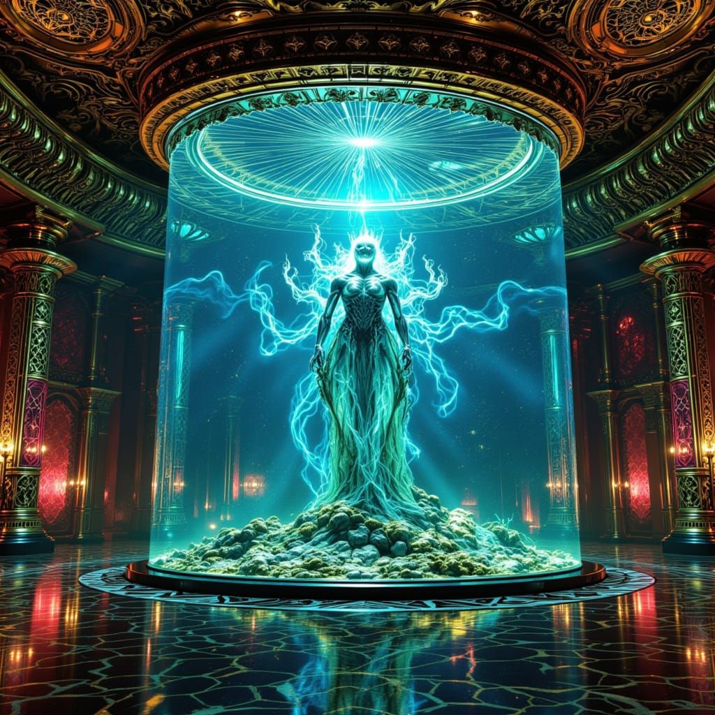 Magical Creature Glows in Cosmic Aquarium