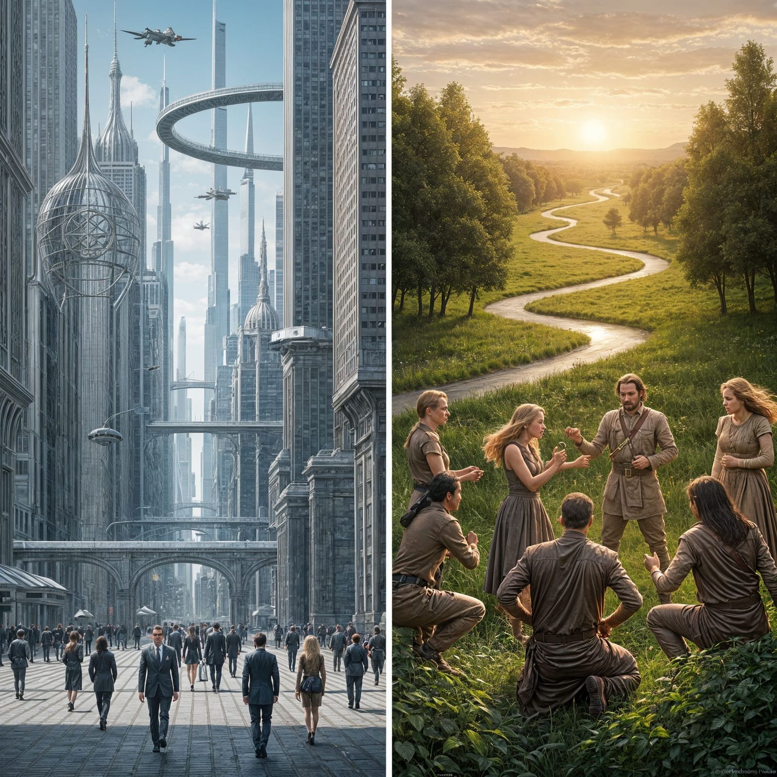 Diptych: Contrasting Worlds of Law and Honor