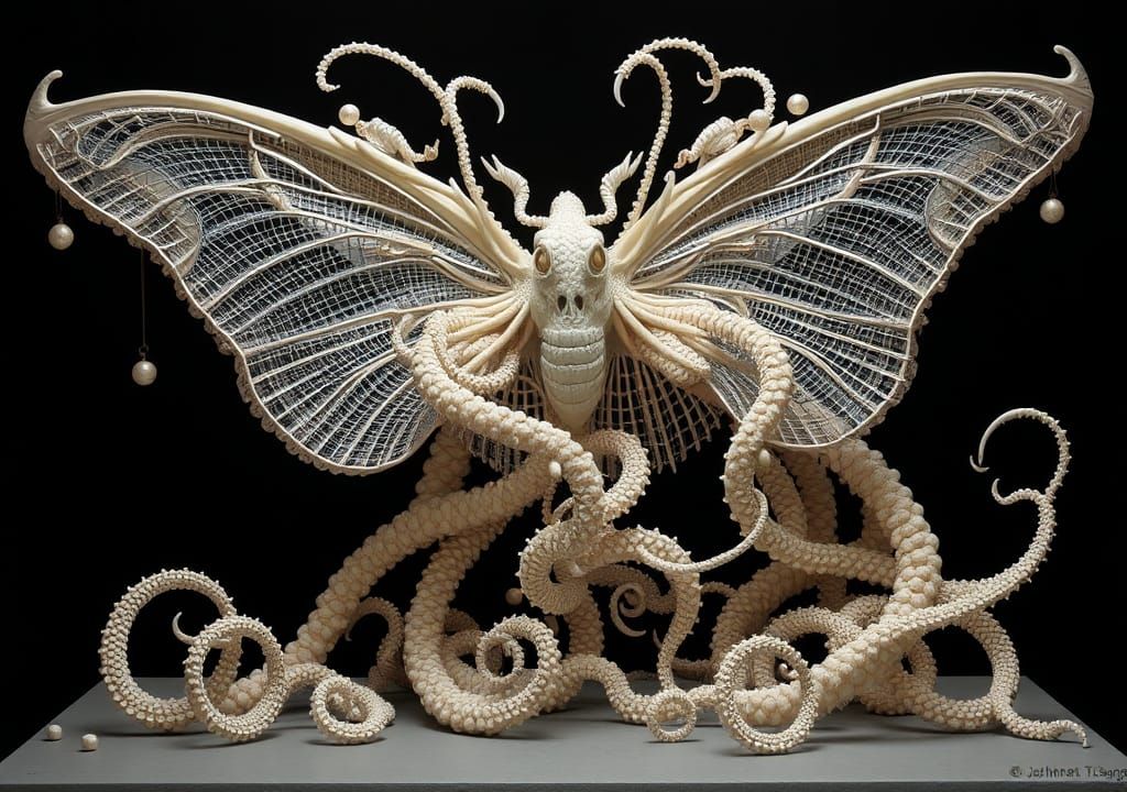 Metamorphic Butterfly Sculpture by Tsang