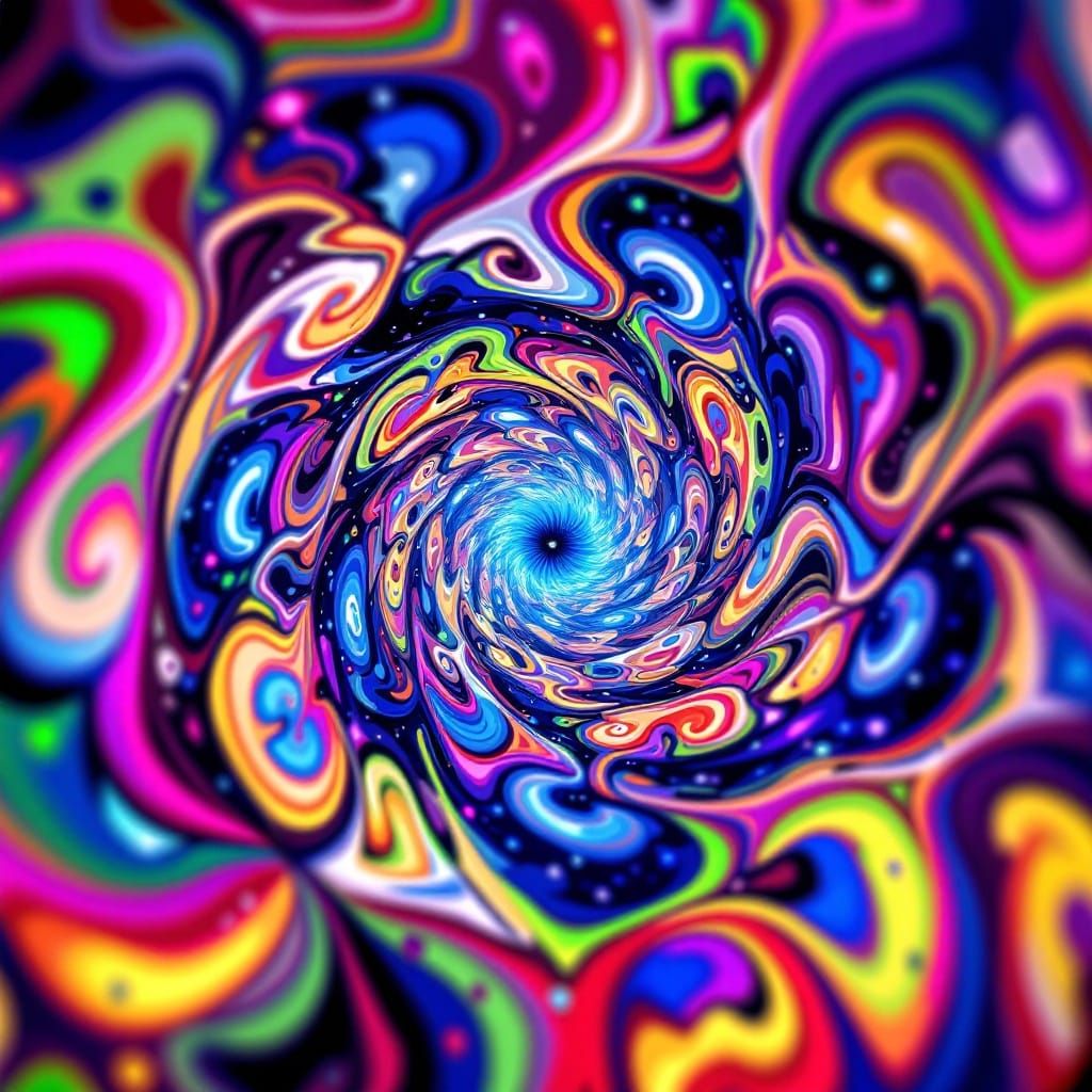 Whirling Kaleidoscope Patterns in Vibrant Colors