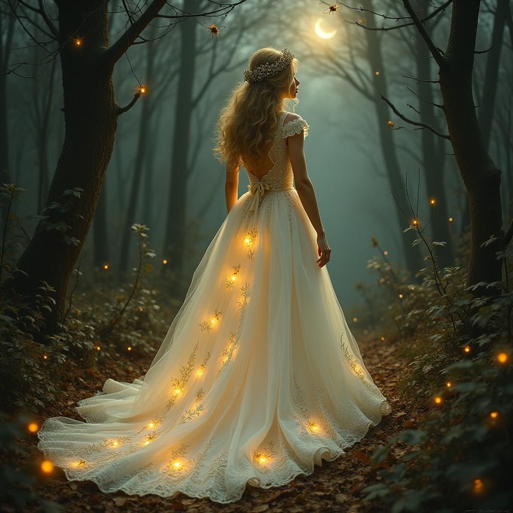 Fairy Princess Wedding in Arthur Rackham Style