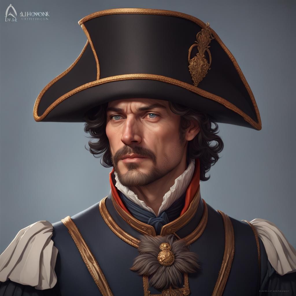 17th Century Duke Portrait in Art Nouveau Style