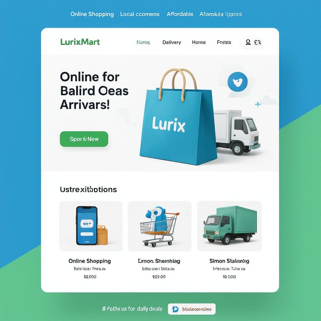 Lurix Mart Online Store Design with Shopping and Delivery