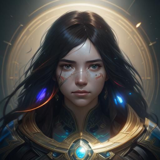 Time Illusion Portrait in Hyperdetailed Style