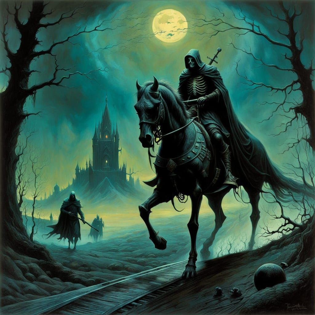 Dark Fantasy Armies of Skeletons Engage in Frenzied Battle