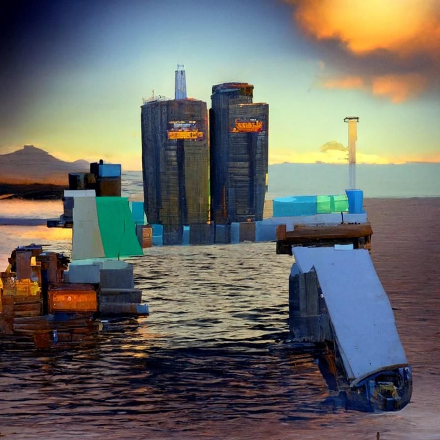 Scrap Mechanic Sunset Cityscape