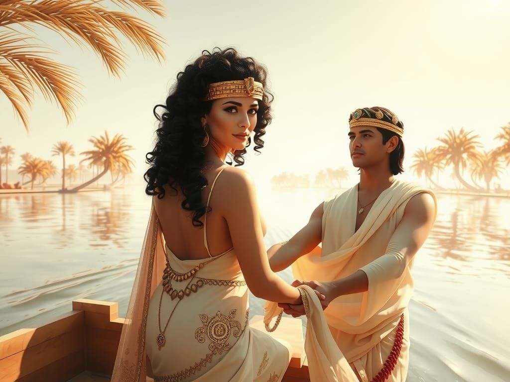 Cleopatra and Mark Antony Cruise the Nile