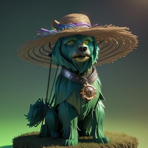 Emerald City with Wizard and Friends: 3D Digital Art