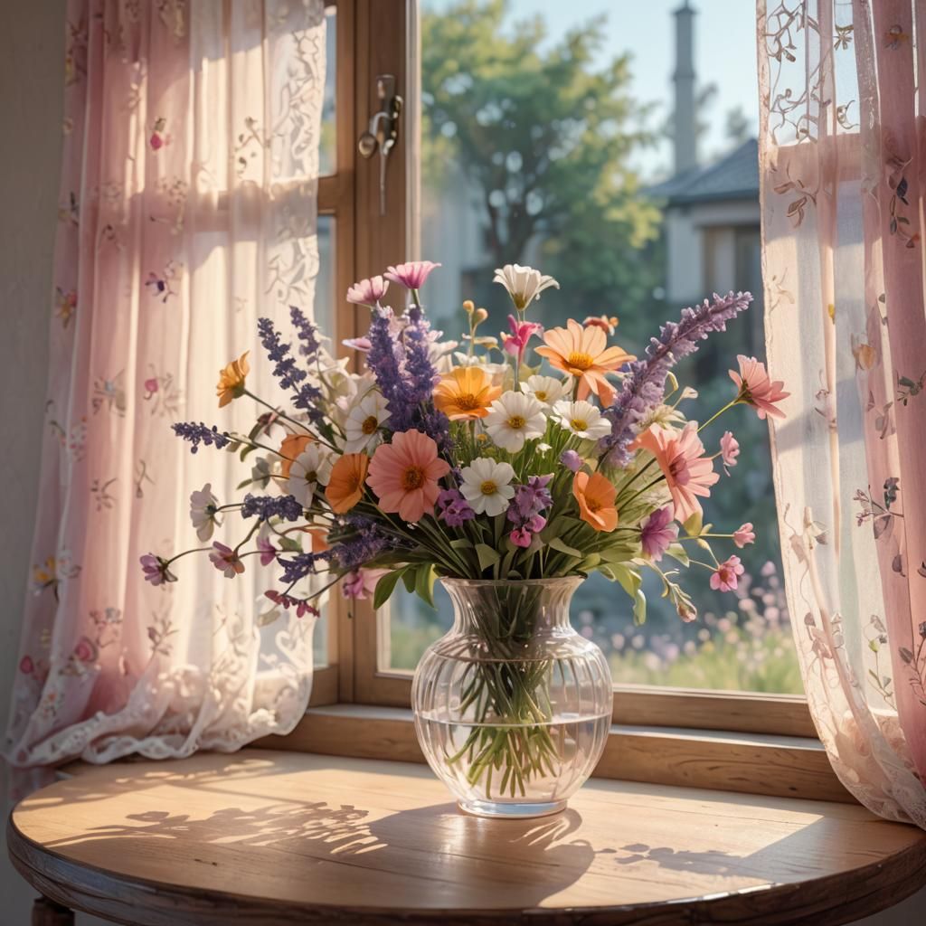 beautiful ethereal whimsical wild flowers in a vintage color...