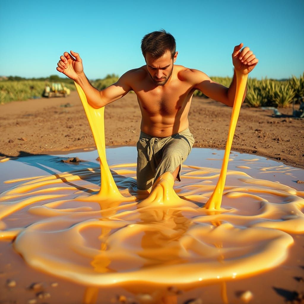 Man Trapped in Sticky Quicksand Pit