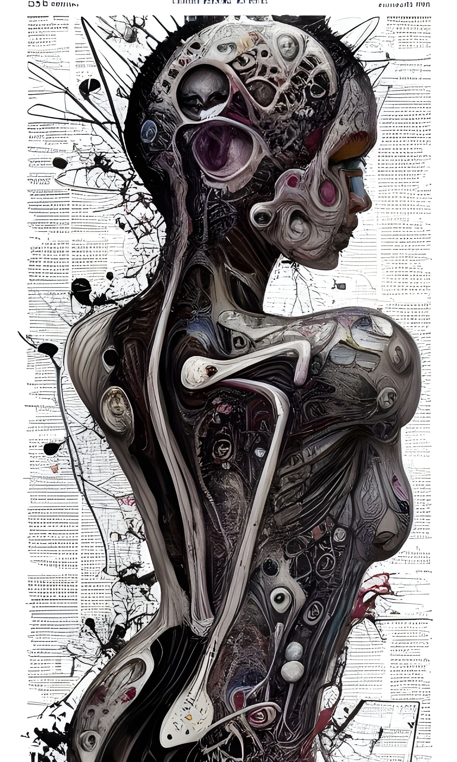 Milk Goddess Anatomical Cross-Section Illustration