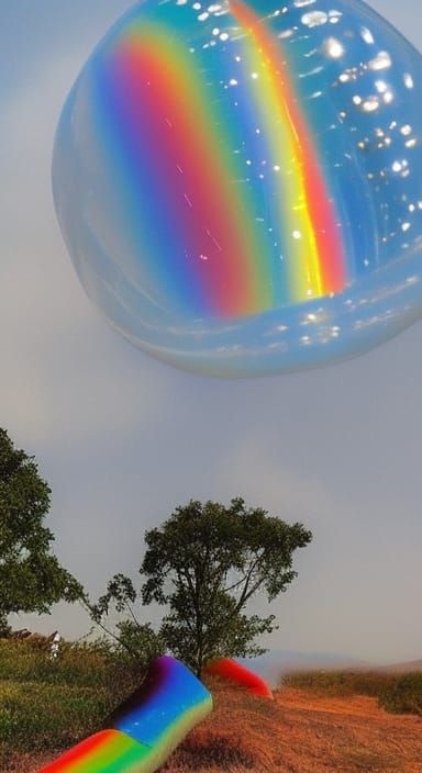 Rainbow Bubble Game: Like, Follow, Earn Credits