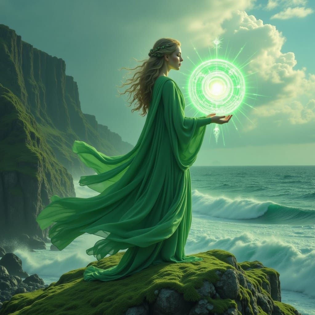 Ériu of Ireland: Hyperrealistic Tarot Card Concept