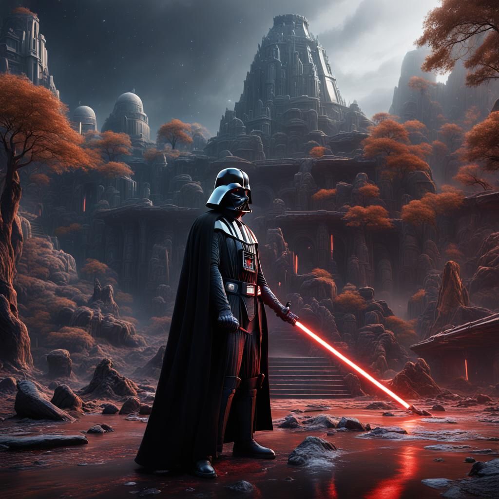 Darth Vader in Detailed Matte Painting