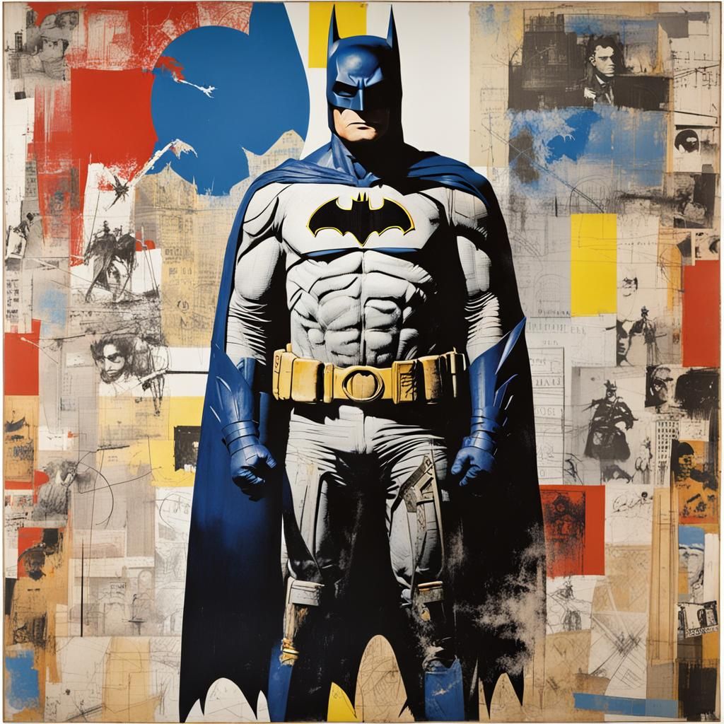 Batman in Abstract Expressionism Style