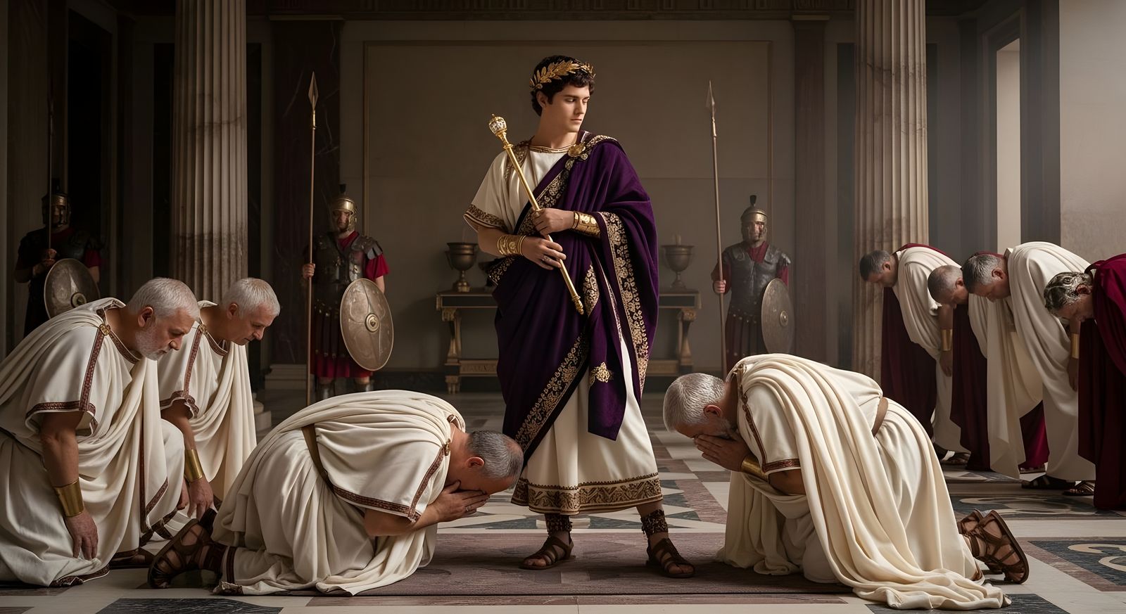 Emperor Nero in Lavish Roman Palace