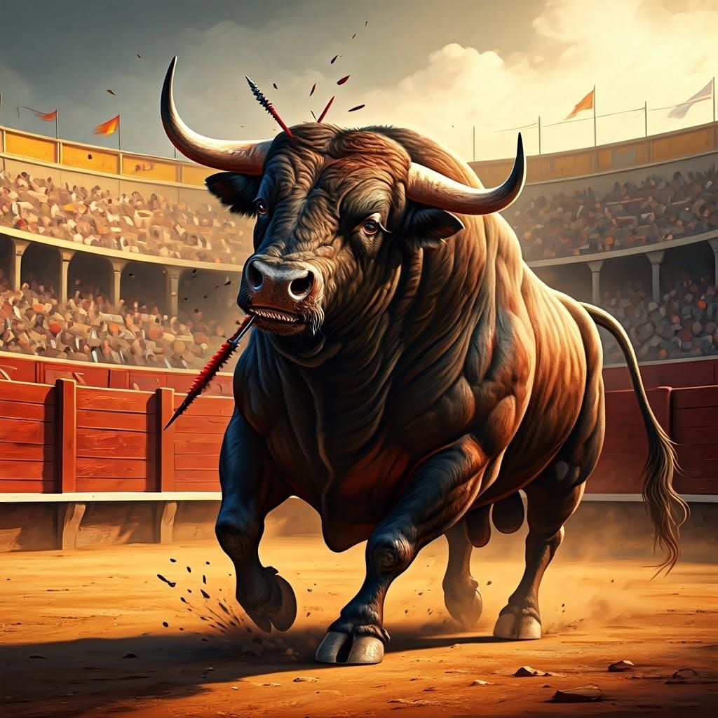 Ferocious Bull Charges Through Wu-Tang Clan Logo