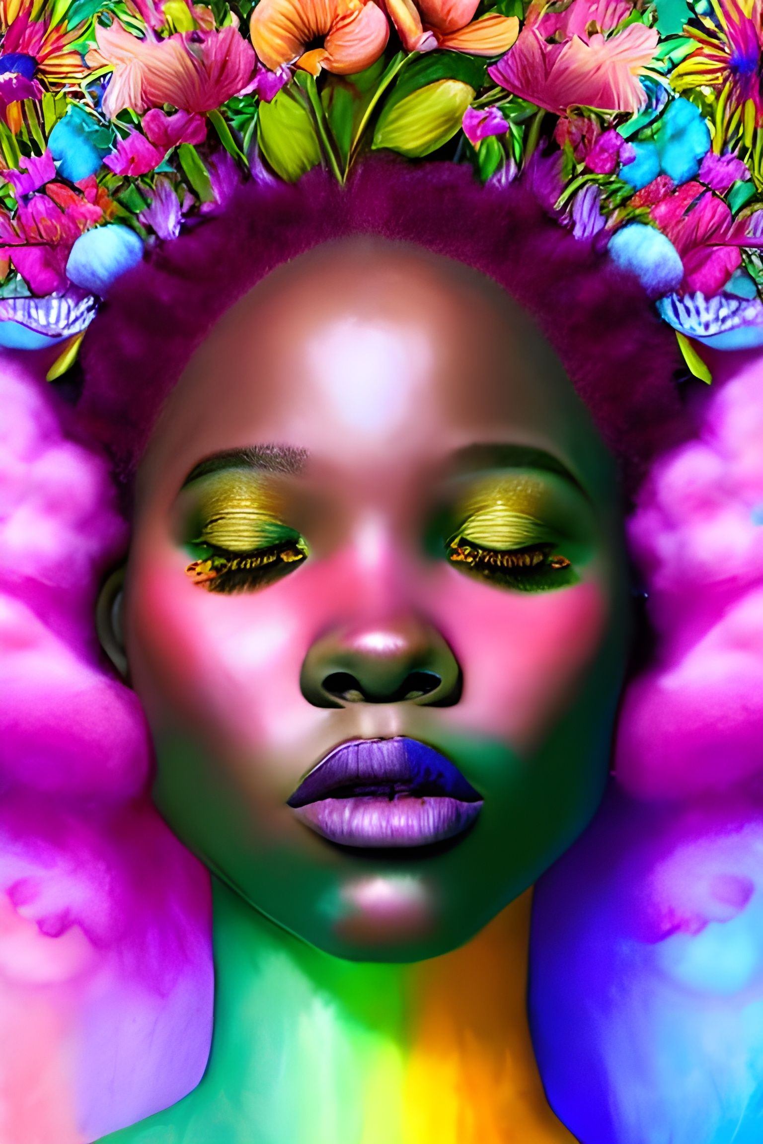 Goddess in Spring Flowers, by Anna Dittmann Style