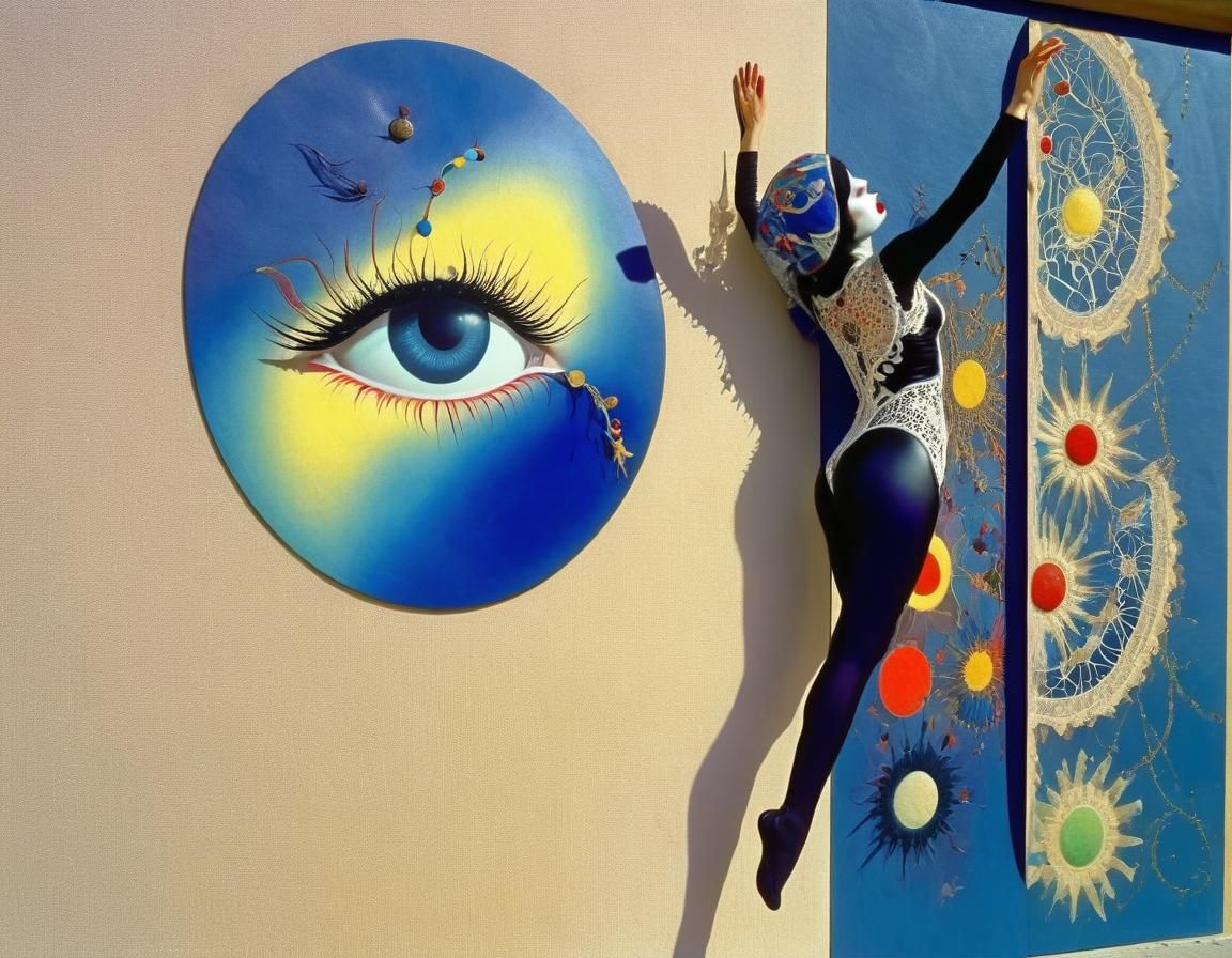 Abstract Shadow Figure in Art Nouveau Style