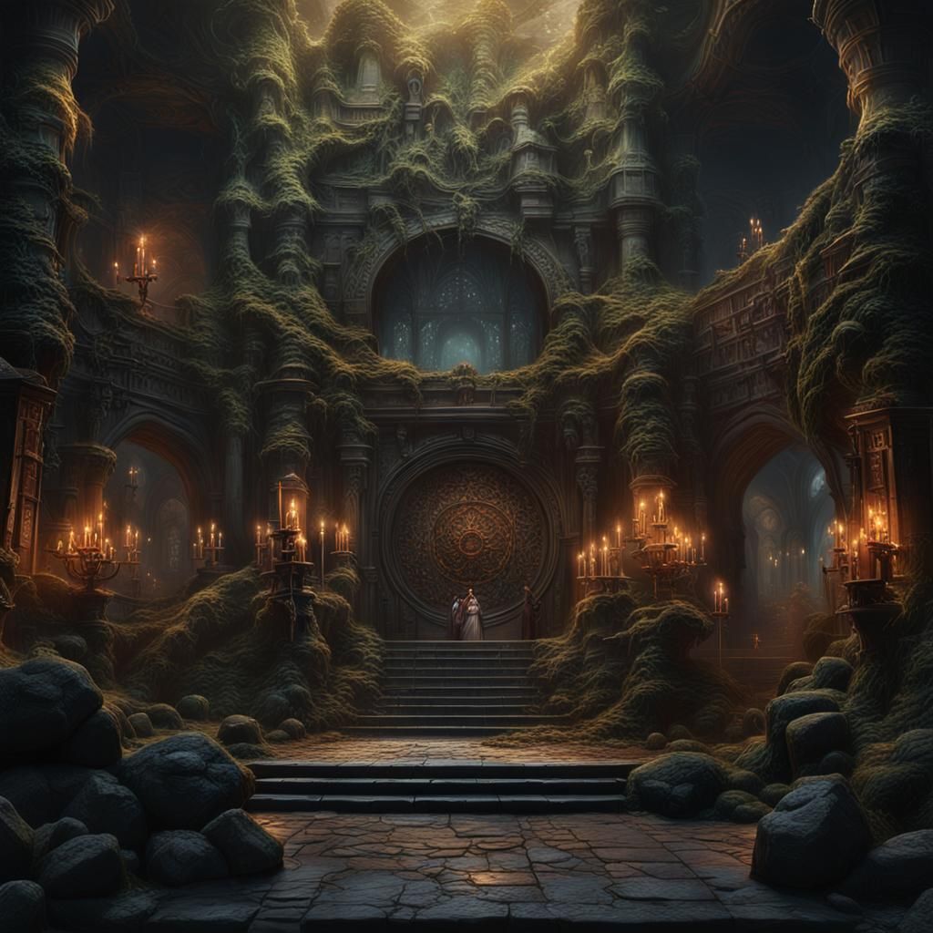 Dark Fantasy Masterpiece in Volumetric Lighting