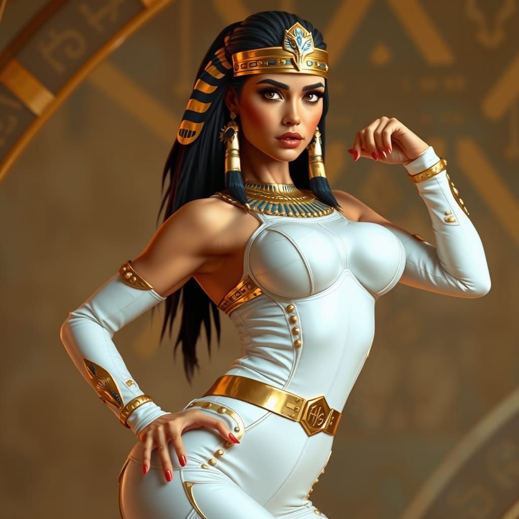 Egyptian Goddess in High-Tech Armor