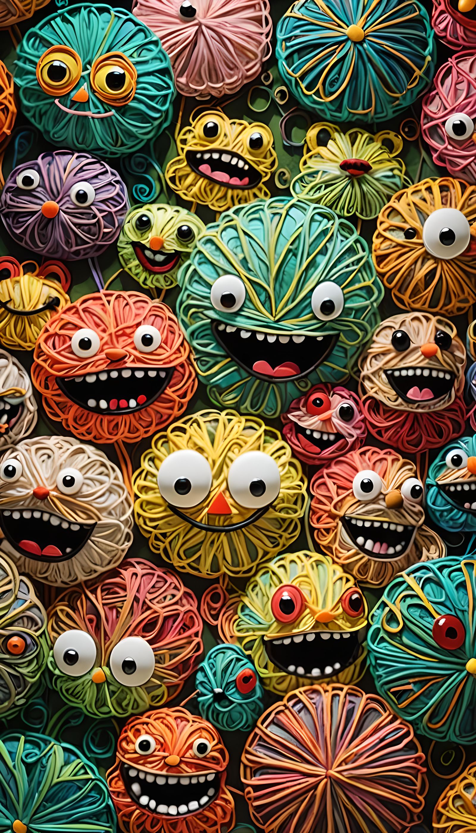 Happy Joyful Yarn Critters ChromaDepth 3D