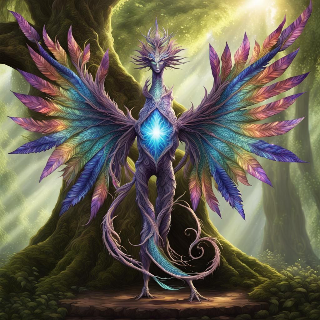 Enchanted Guardian Protector in Graffiti Art Style